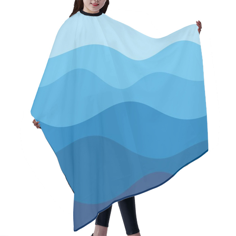 Personality  Abstract Water Wave Design Background Hair Cutting Cape