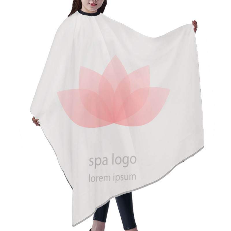 Personality  Lotus Flower Logo Hair Cutting Cape