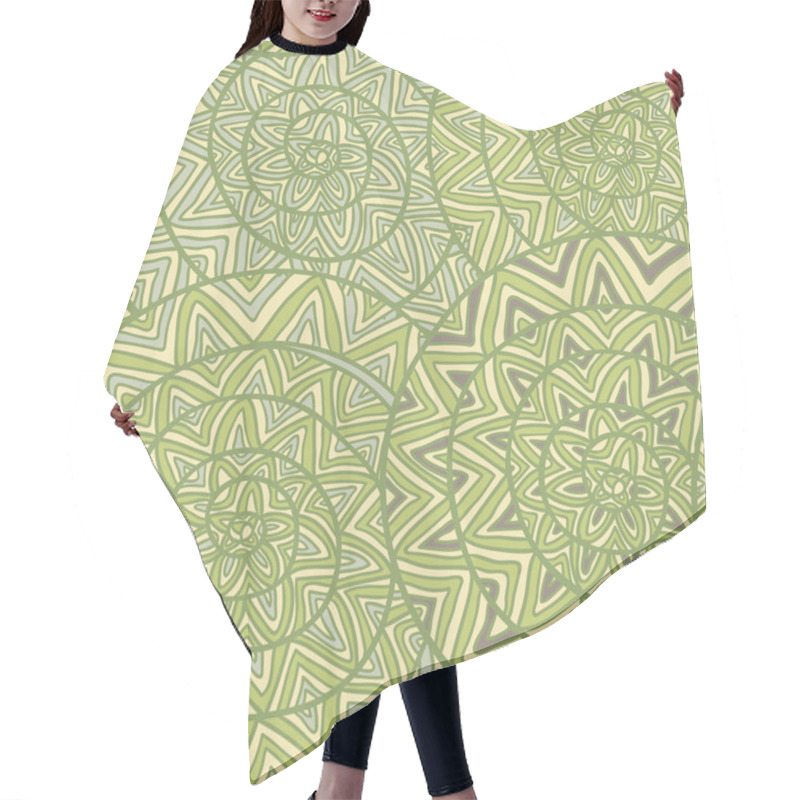 Personality  Oriental Abstract Bright Seamless Pattern Hair Cutting Cape