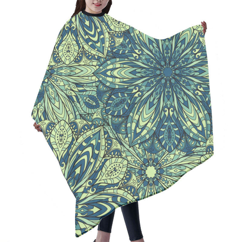 Personality  Seamless Mandala Pattern Hair Cutting Cape