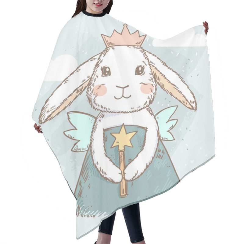 Personality  Fairy Rabbit With Magic Wand Hair Cutting Cape