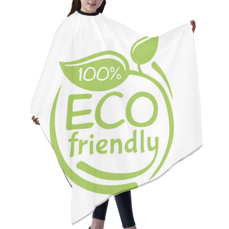 Personality  Eco-friendly Stamp In Green Rounded Decoration Hair Cutting Cape