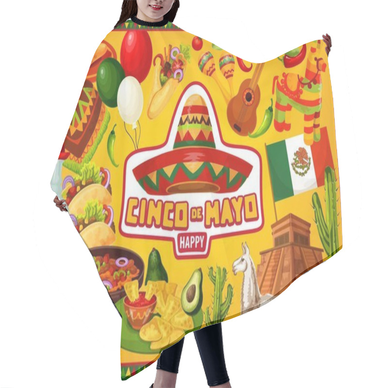 Personality  Mexican Holiday, Happy Cinco De Mayo Greetings Hair Cutting Cape