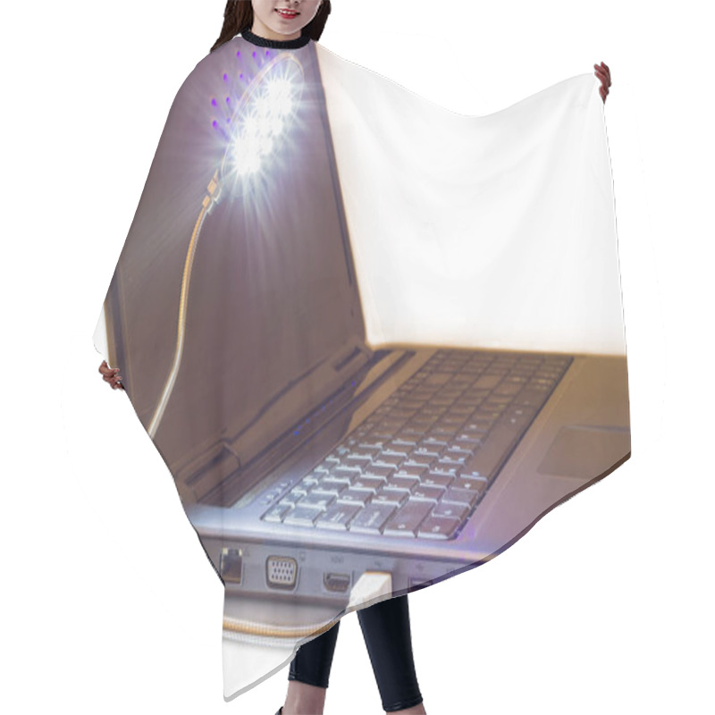 Personality  Luminous LED USB Lamp Connected To Notebook  Hair Cutting Cape