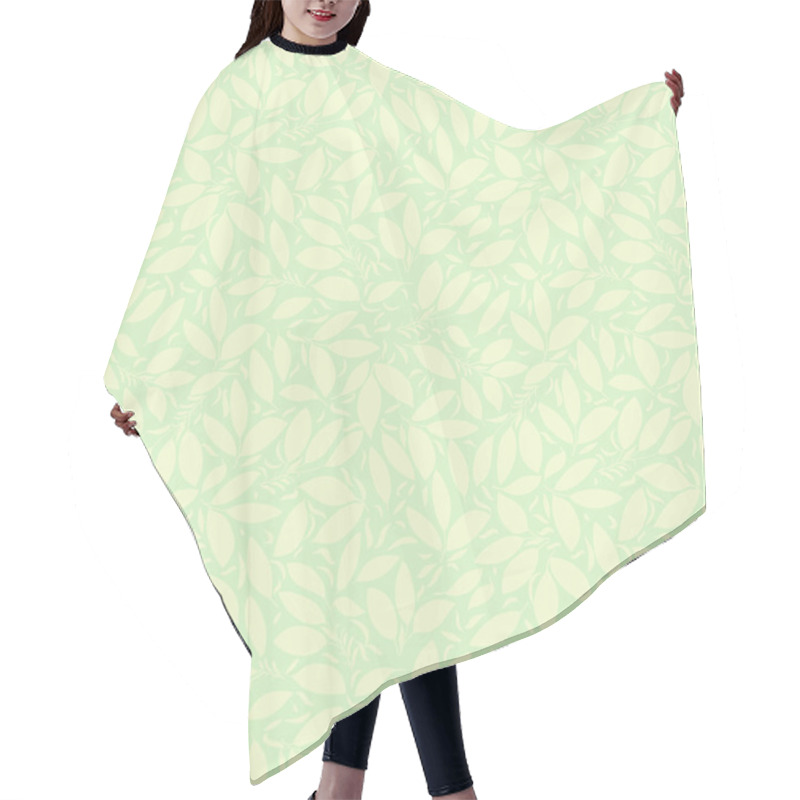 Personality  Neutral Green Beige Plant Wallpaper Hair Cutting Cape