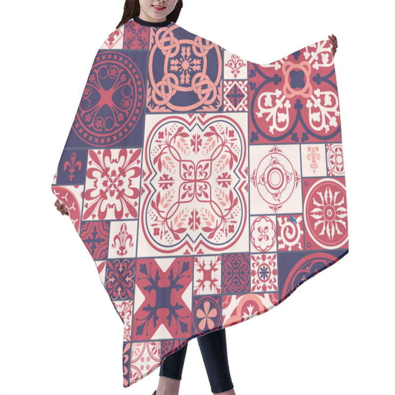 Personality  Moroccan Tiles Pattern Hair Cutting Cape