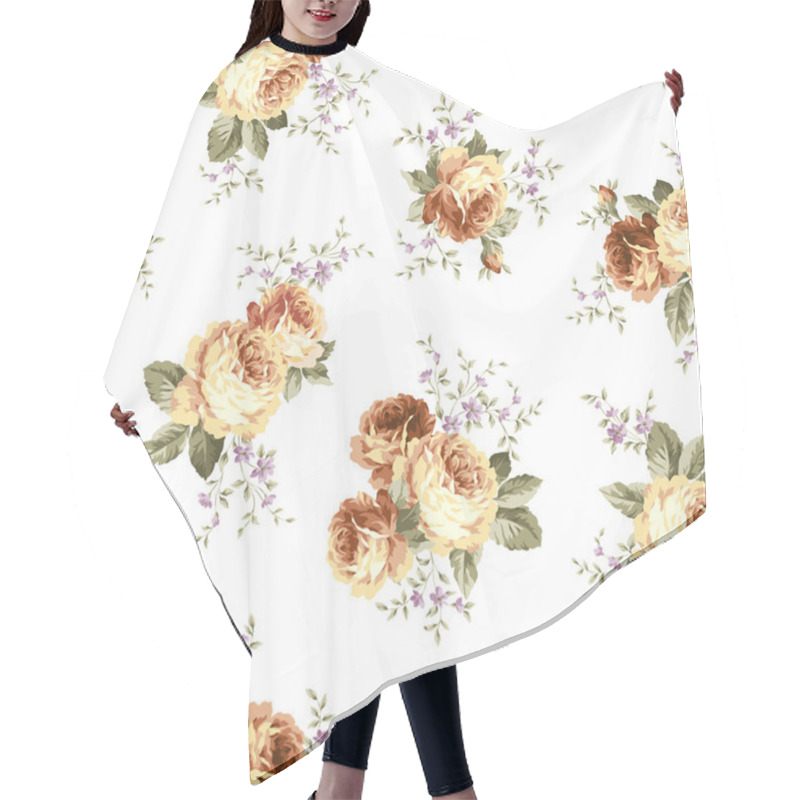 Personality  Rose Flower Pattern, Hair Cutting Cape