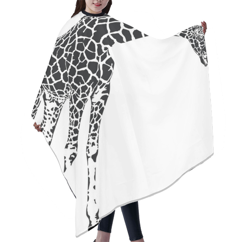 Personality  Giraffe Vector Hair Cutting Cape