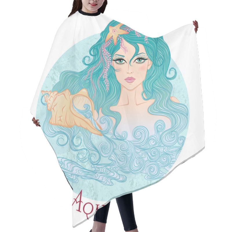 Personality  Astrological Sign Of Aquarius As A Beautiful Girl Hair Cutting Cape