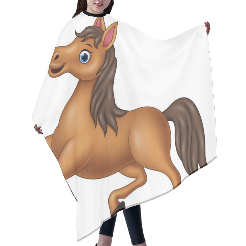 Personality  Cute Brown Horse Hair Cutting Cape