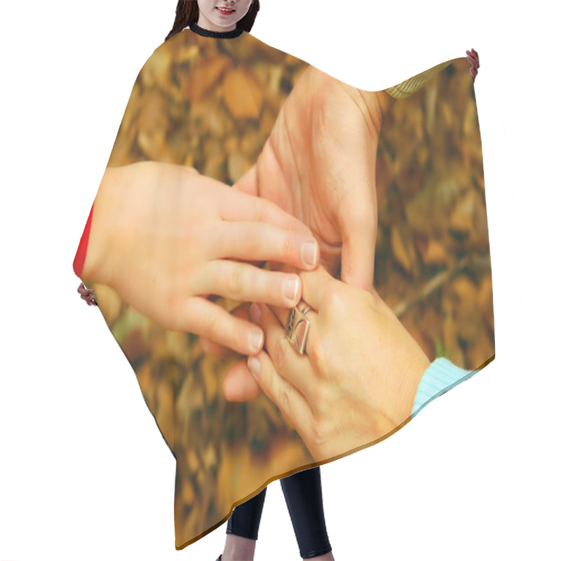 Personality  Family Hand Together Hair Cutting Cape