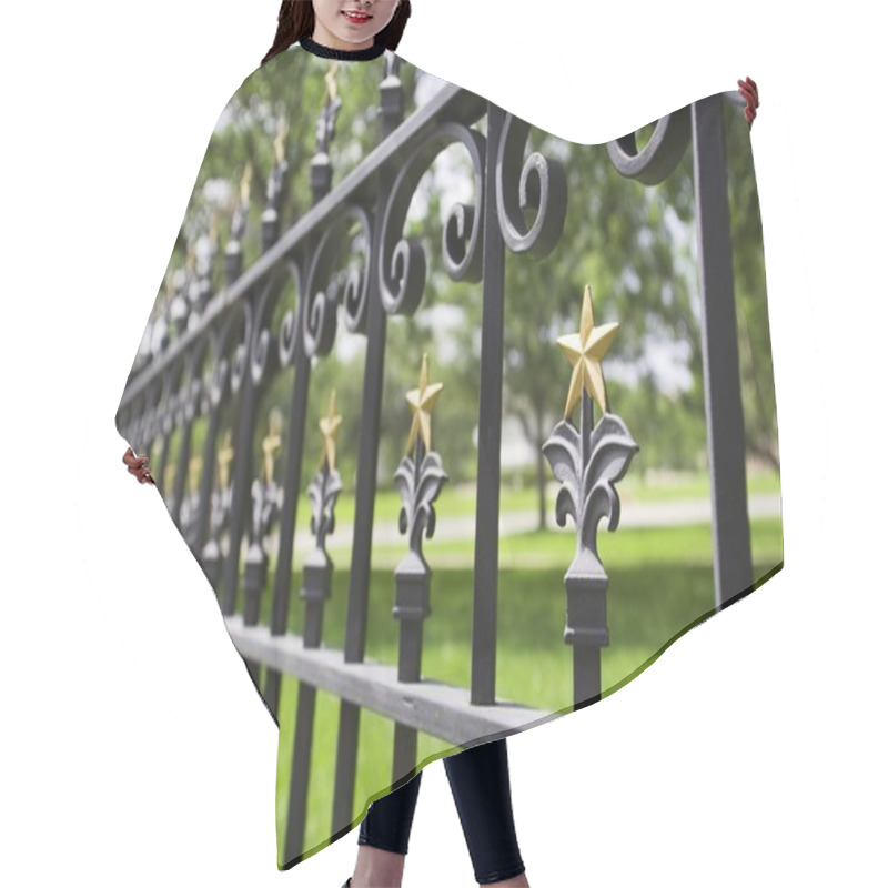 Personality  Fence With Gold Stars Hair Cutting Cape