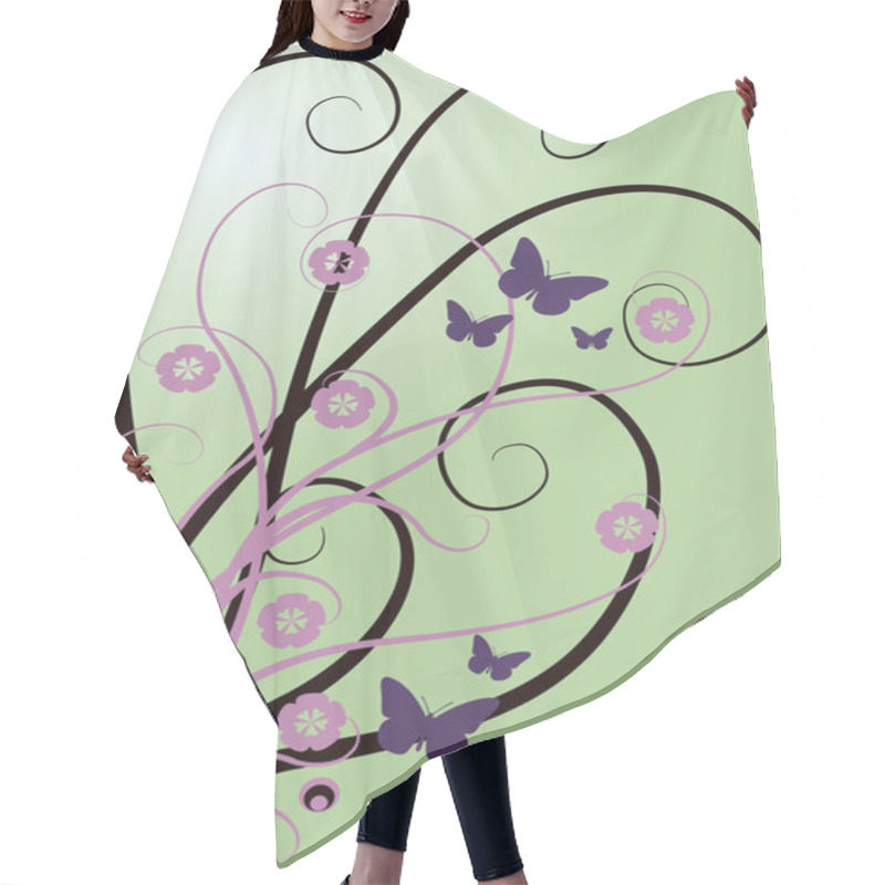 Personality  Vector Floral Background - Nature Design Hair Cutting Cape