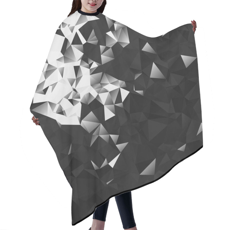 Personality  Bitcoin And Blockchain Technology Concept On Dark Triangular Background With Space For Text Layout Hair Cutting Cape