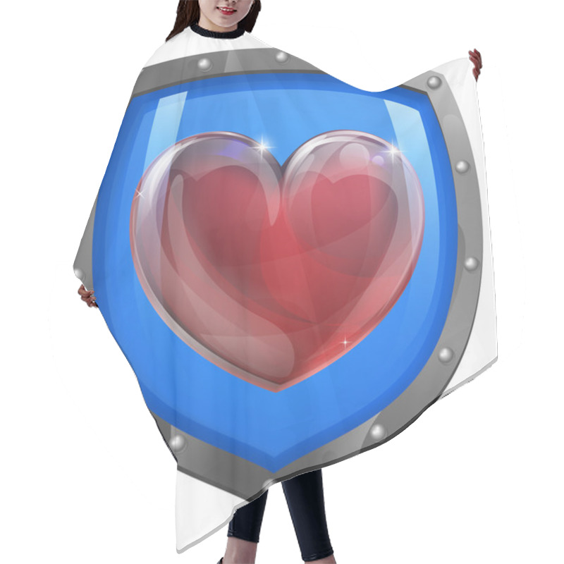 Personality  Heart Shield Concept Hair Cutting Cape