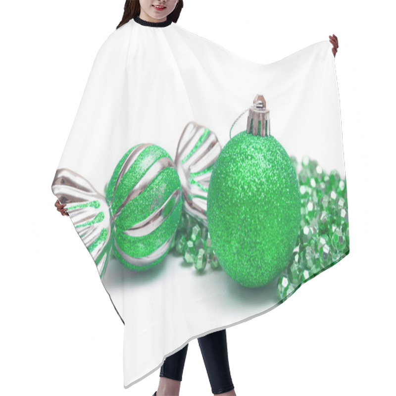 Personality  Green Christmas Ornaments Hair Cutting Cape