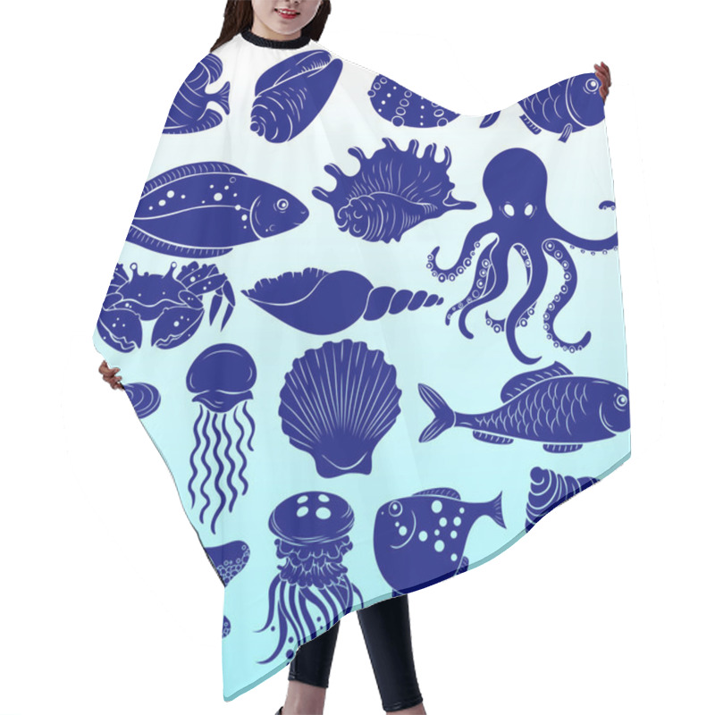 Personality  Sea Inhabitants Hair Cutting Cape