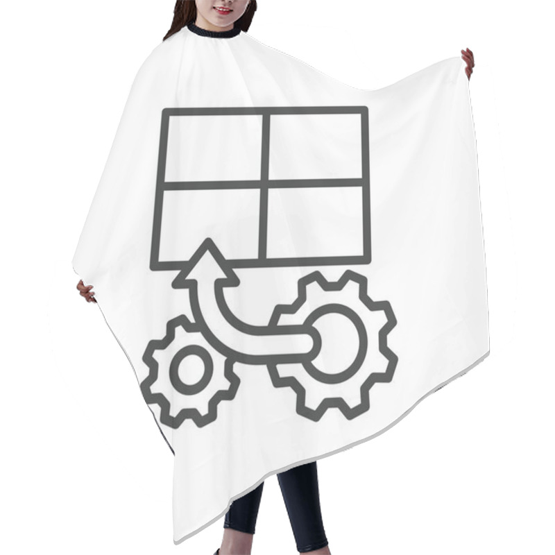 Personality  ETW Logging, Icon In Line Design. ETW Logging, Event Tracing, Windows Diagnostics, Log Analysis, System Monitoring, Telemetry Data On White Background Vector. ETW Logging Editable Stroke Icon Hair Cutting Cape