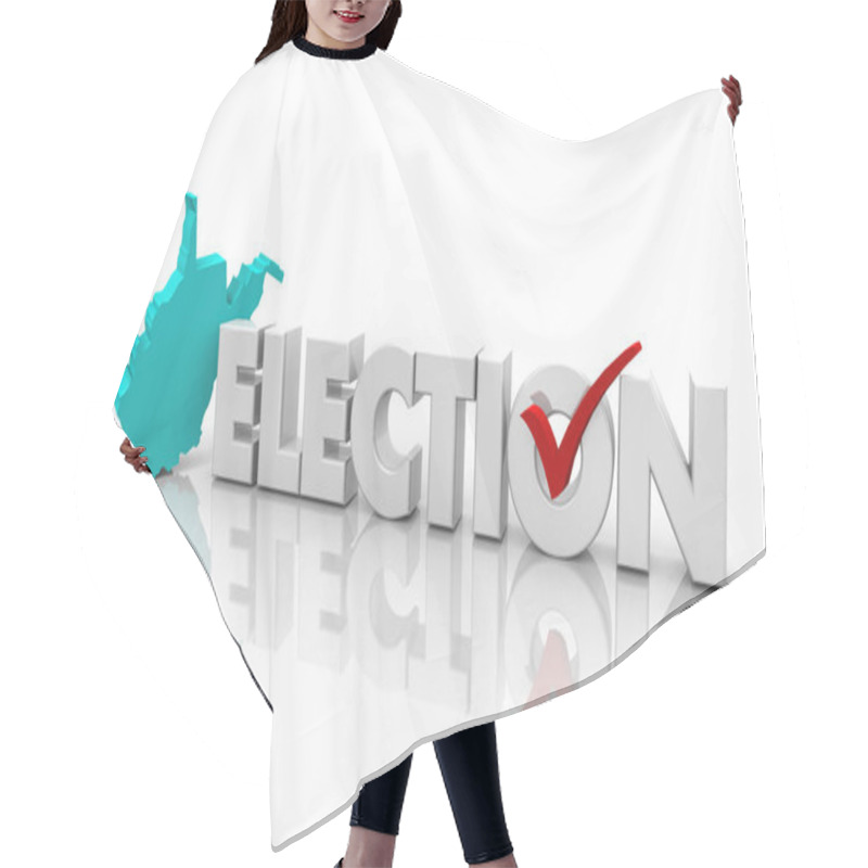 Personality  Election Voting State Map Hair Cutting Cape