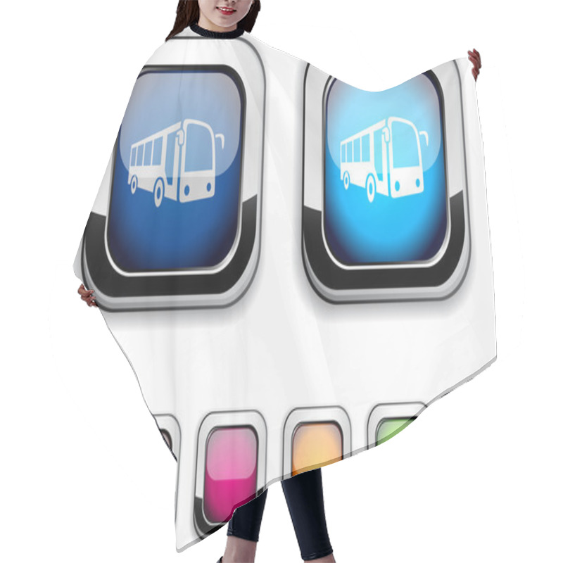 Personality  Bus Button. Hair Cutting Cape