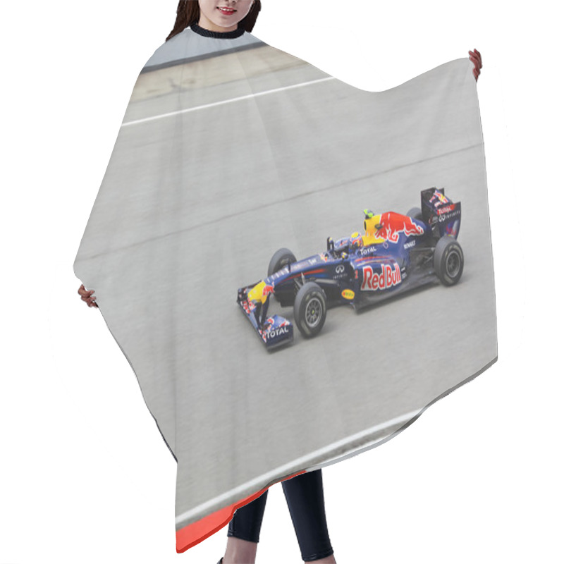 Personality  SEPANG, MALAYSIA - APRIL 8: Mark Webber (team Red Bull Racing) A Hair Cutting Cape