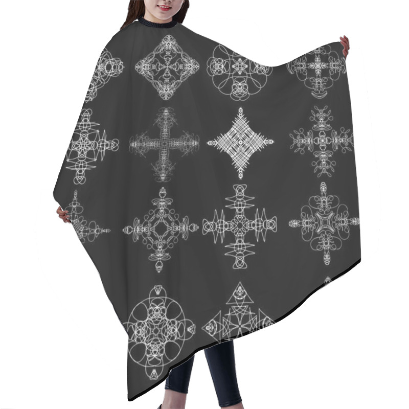 Personality  Sacred Geometry Design Set Hair Cutting Cape