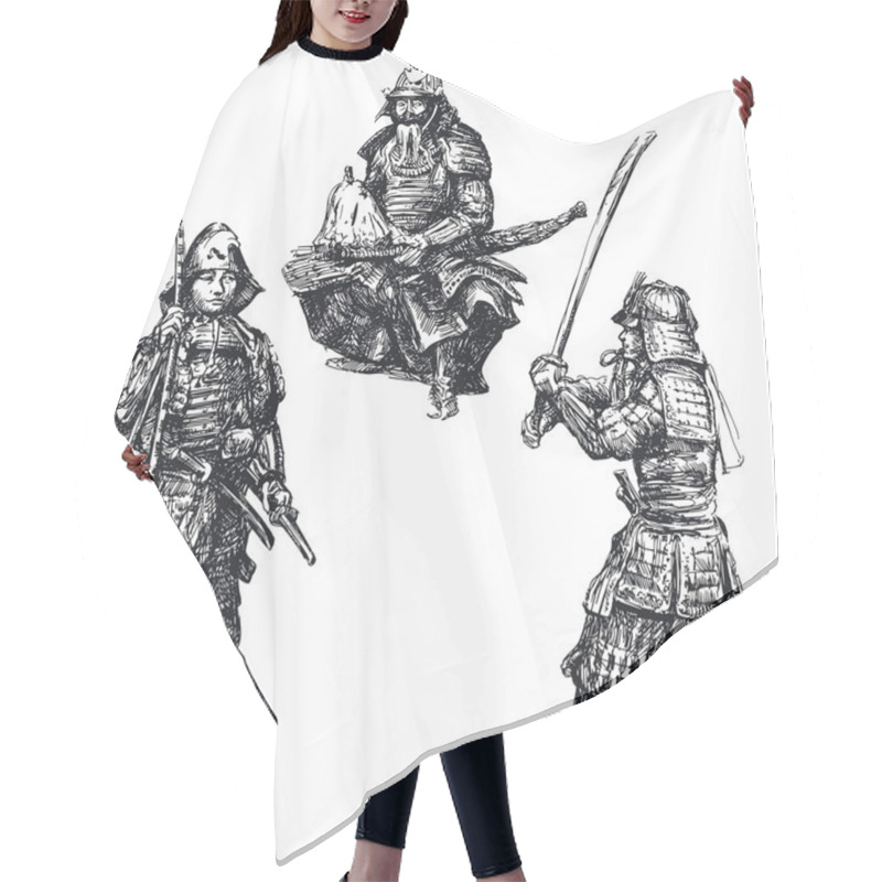 Personality  Japanese Warrior - Samurai Hair Cutting Cape