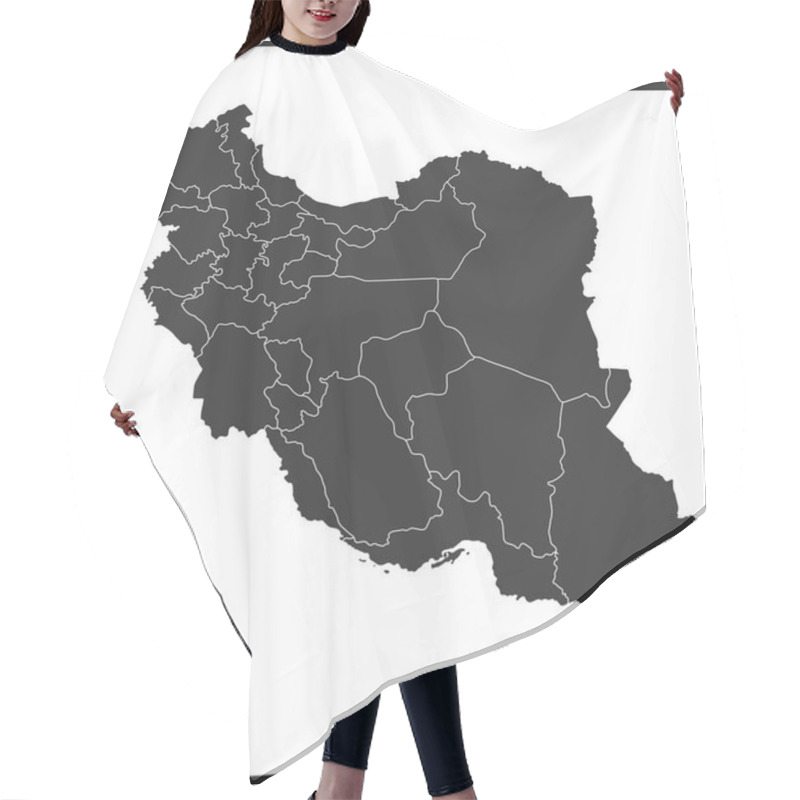 Personality  The Detailed Map Of Iran With Regions Or States. Administrative Division. Hair Cutting Cape