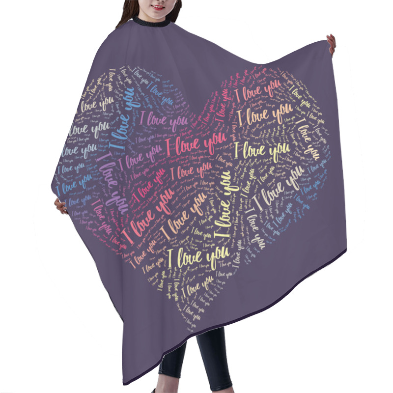 Personality  Love-words-heart Hair Cutting Cape