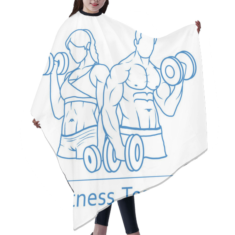 Personality  Fitness Team Icon Hair Cutting Cape