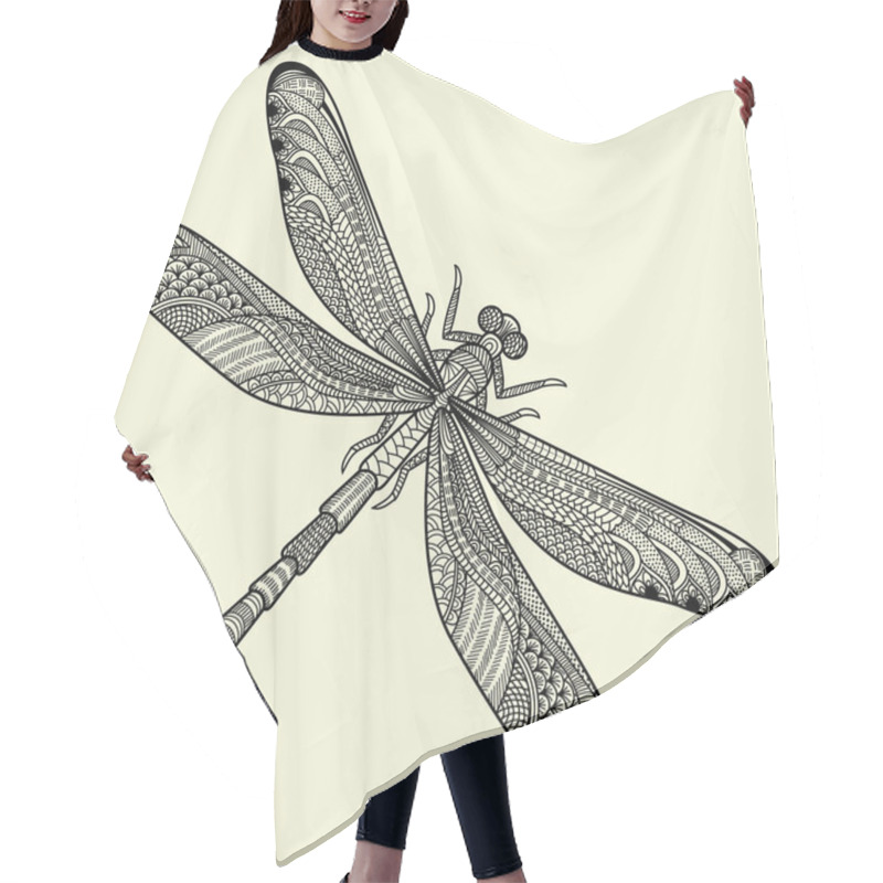 Personality  Dragonfly Hair Cutting Cape