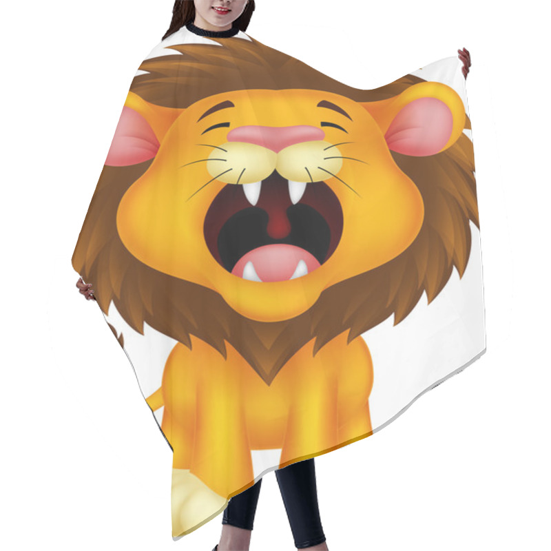 Personality  Lion Cartoon Roaring Hair Cutting Cape