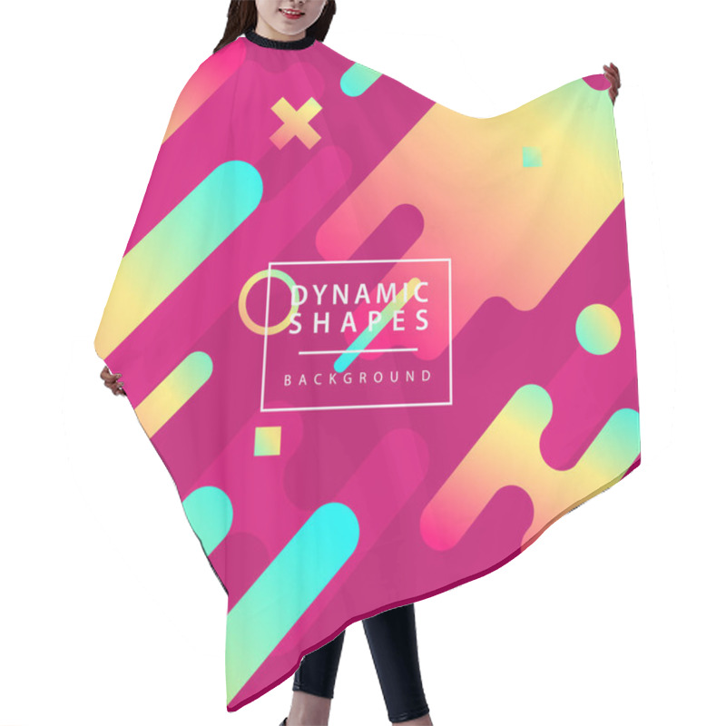 Personality  Modern Dynamic Shapes Style Background. Combination Modern Style Abstraction With Composition Made Of Various Rounded Shapes Background. Hair Cutting Cape