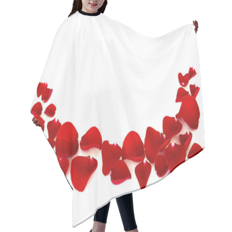 Personality  Red Rose Petals Hair Cutting Cape