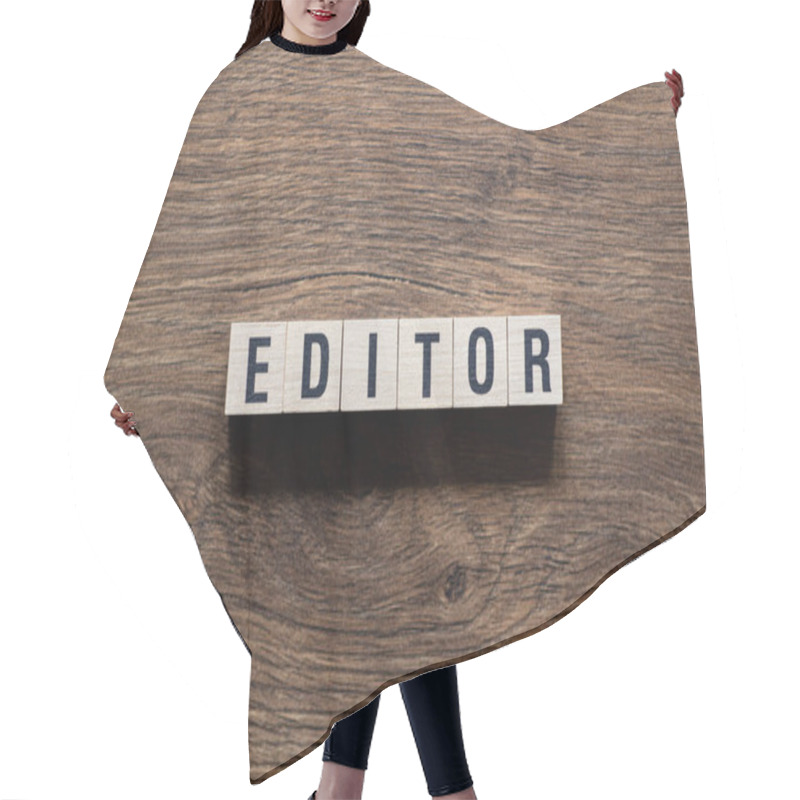 Personality  Editor - Word Concept On Building Blocks, Text, Letters Hair Cutting Cape