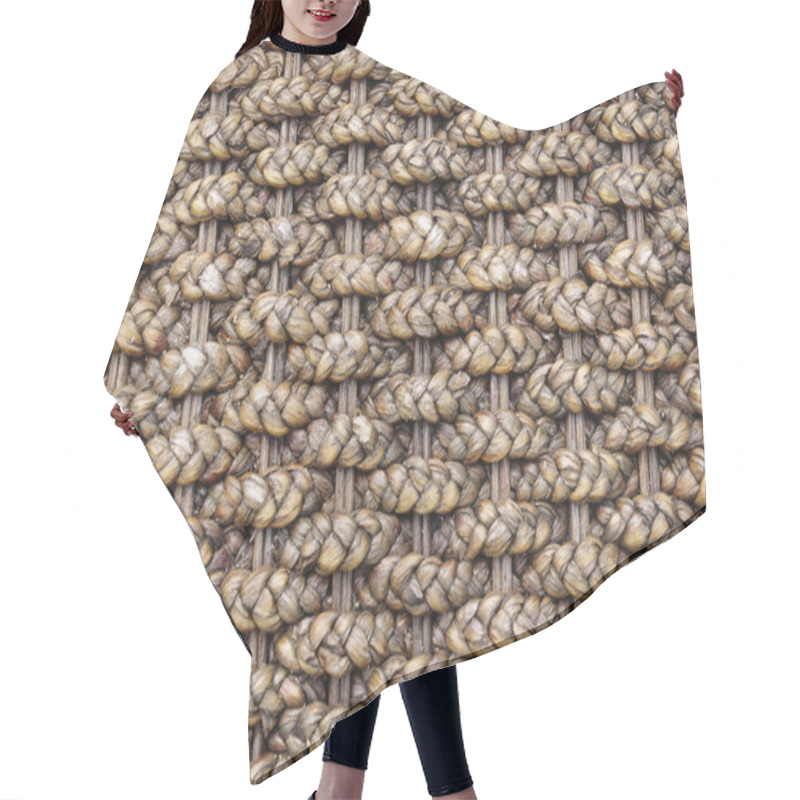 Personality  Texture From Braided  Wicker Chair Hair Cutting Cape