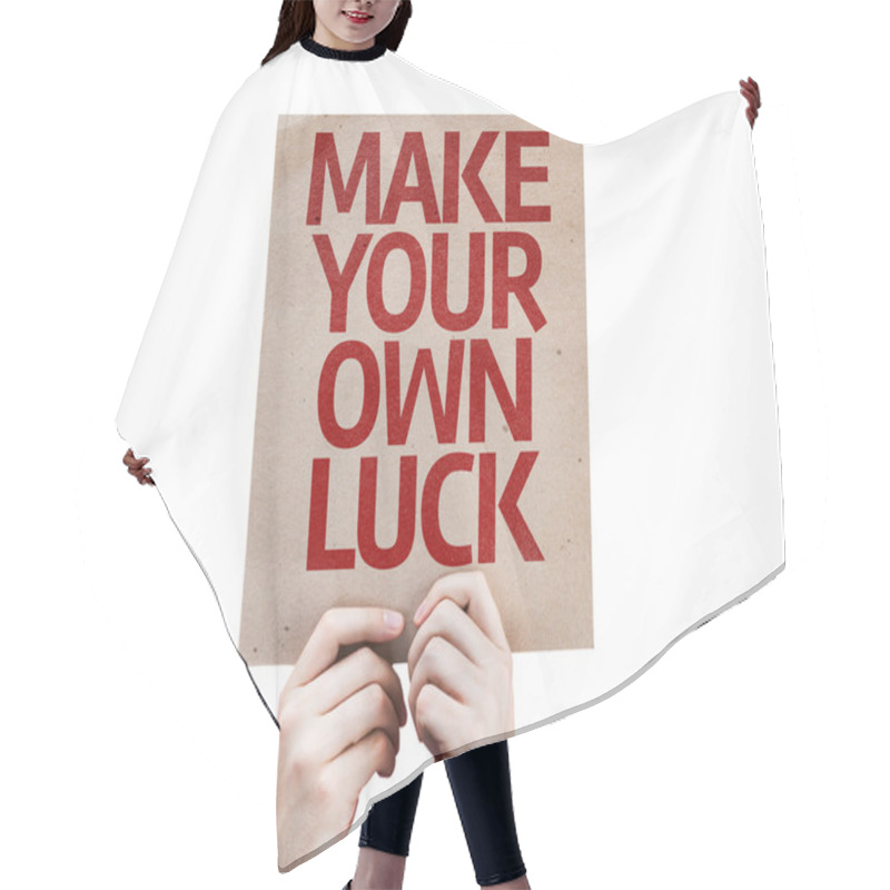 Personality  Make Your Own Luck Card Hair Cutting Cape