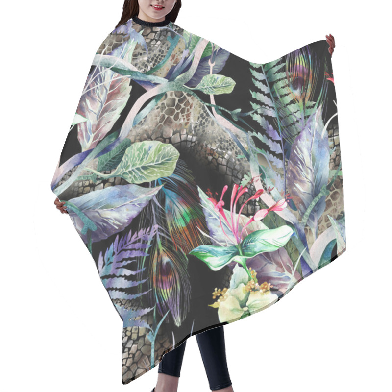 Personality  Floral Seamless Pattern Hair Cutting Cape