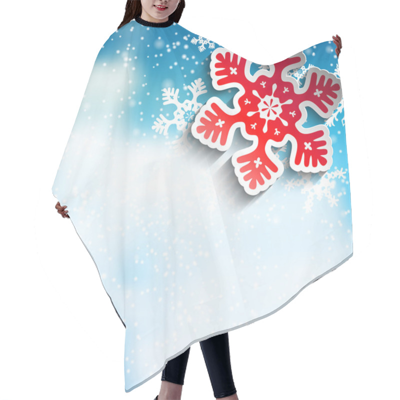 Personality  Christmas Background With Snowflakes, Winter Concept, Illustration Hair Cutting Cape