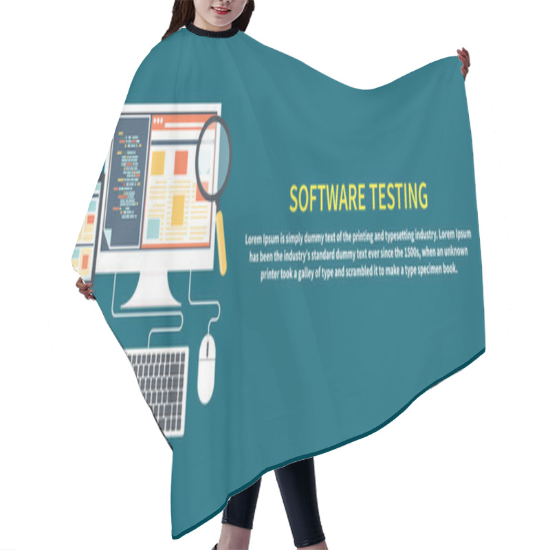 Personality  Software Testing Concept Hair Cutting Cape