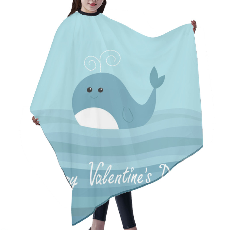 Personality  Cartoon Whale In Ocean Hair Cutting Cape