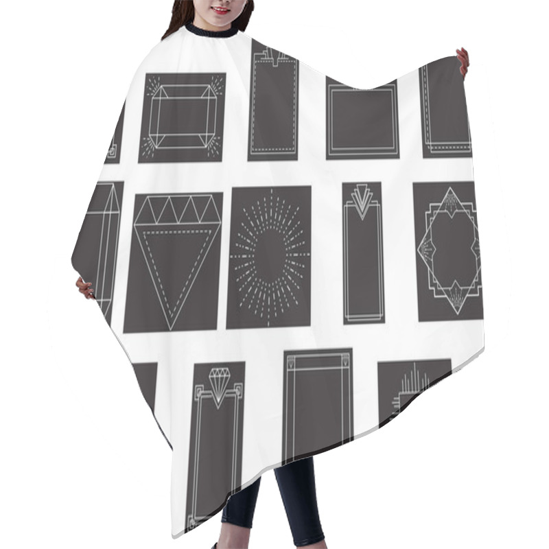 Personality   Icon Set For Geometric Signs Hair Cutting Cape