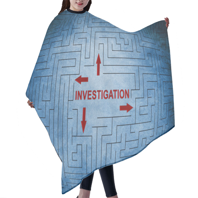 Personality  Investigation Maze Concept Hair Cutting Cape