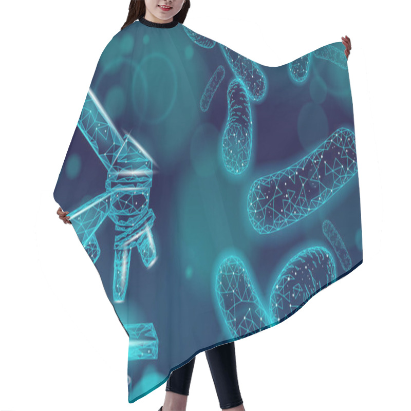 Personality  Bacteria Microscope 3D Low Poly Render Probiotics. Healthy Normal Digestion Flora Of Human Intestine Yoghurt Production. Modern Science Medicine Allergy Immunity Thearment Vector Illustration Hair Cutting Cape