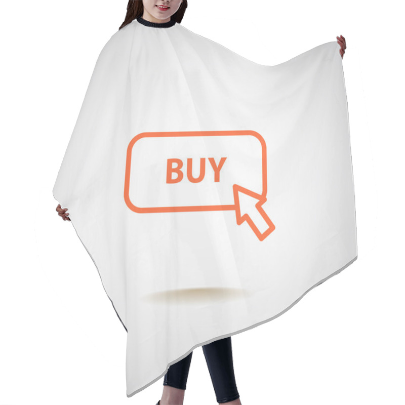 Personality  buy now button icon hair cutting cape