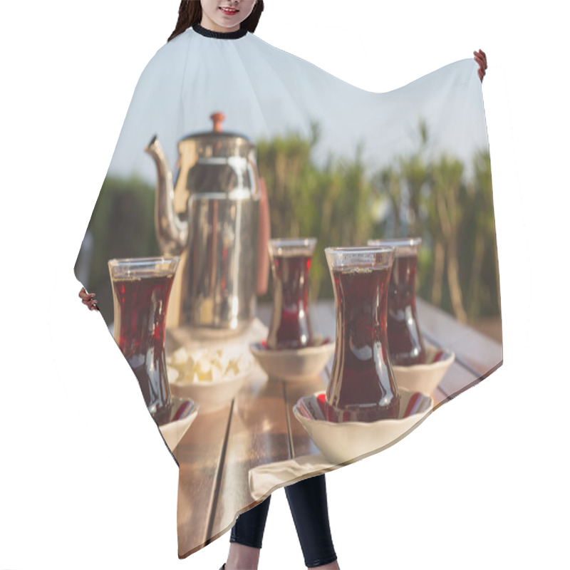 Personality  Concept Of Turkish Tea Accessories Hair Cutting Cape