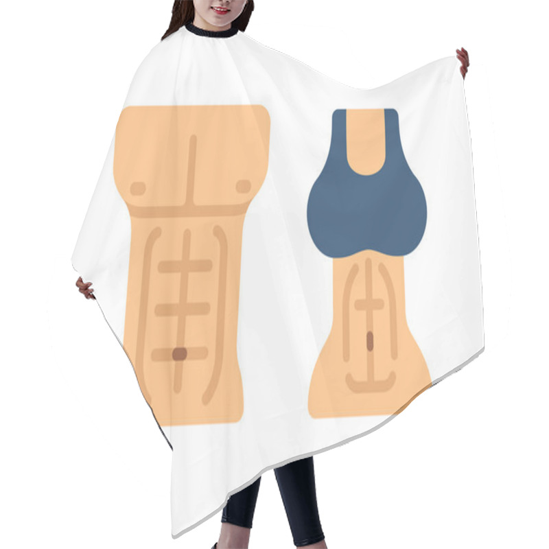 Personality  Male And Female Torsos Hair Cutting Cape