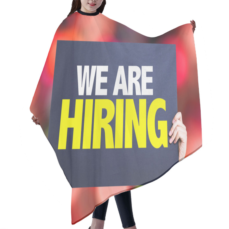 Personality  We Are Hiring Card Hair Cutting Cape