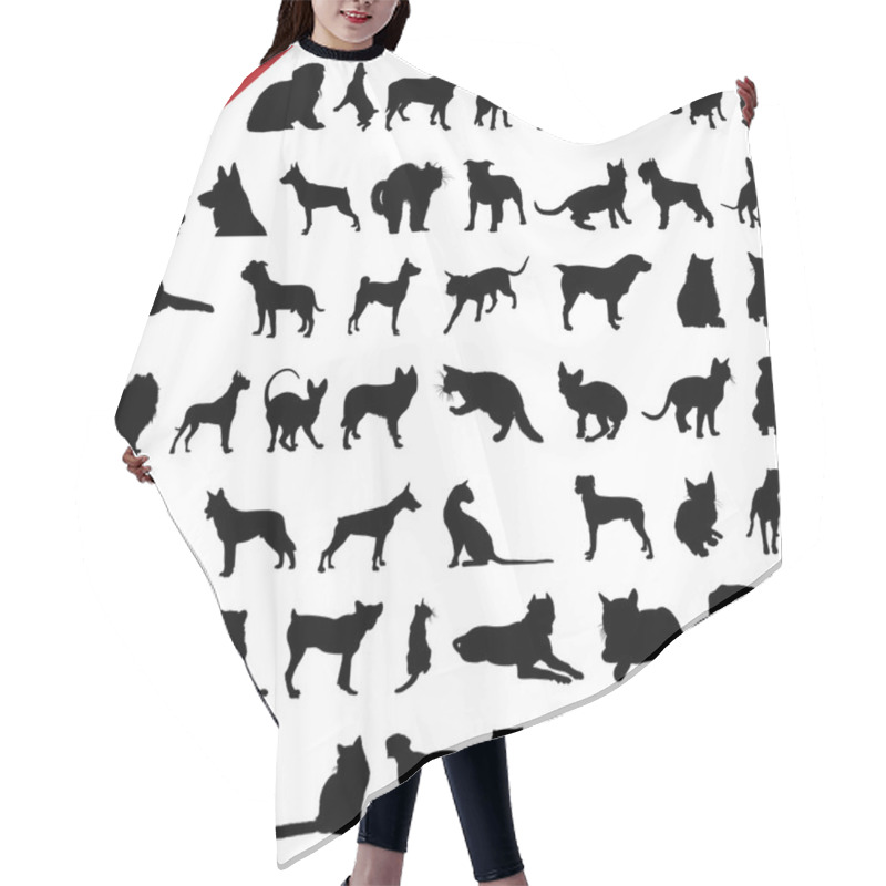 Personality  Pets Silhouettes # 2 Hair Cutting Cape