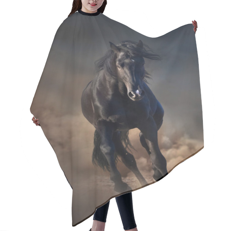 Personality  Black Stallion Horse Hair Cutting Cape